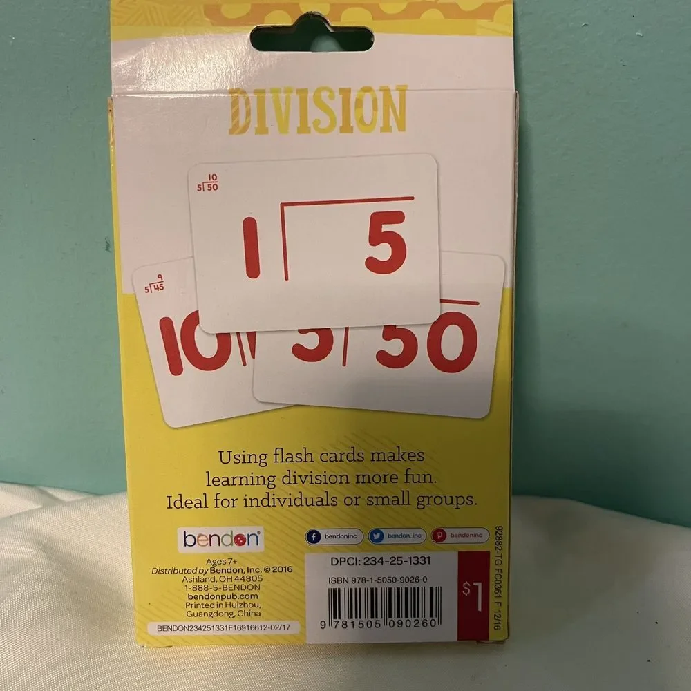 Flash‎ Cards Kids,Bendon Division Age7+36 Ct